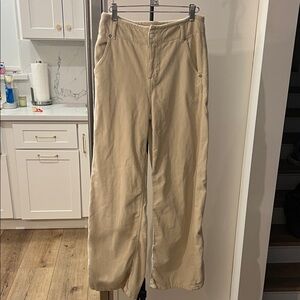 We The Free Tan Wide-Leg Pants corduroy wide leg sz 26 pockets